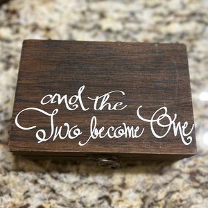 Wedding Day Ring Wood Box (or watch) Mr. & Mrs.